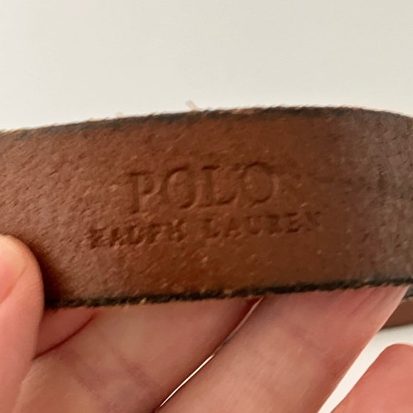 Polo by Ralph Lauren Dark Brown Belt with solid brass buckle & hardware - Picture 10 of 17